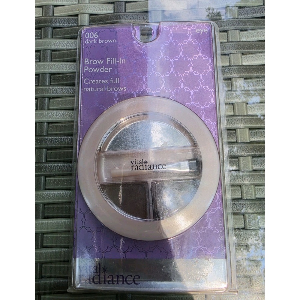 Revlon Vital Radiance Brow Fill-In Powder 006 Dark Brown Discontinued Vtg NIP